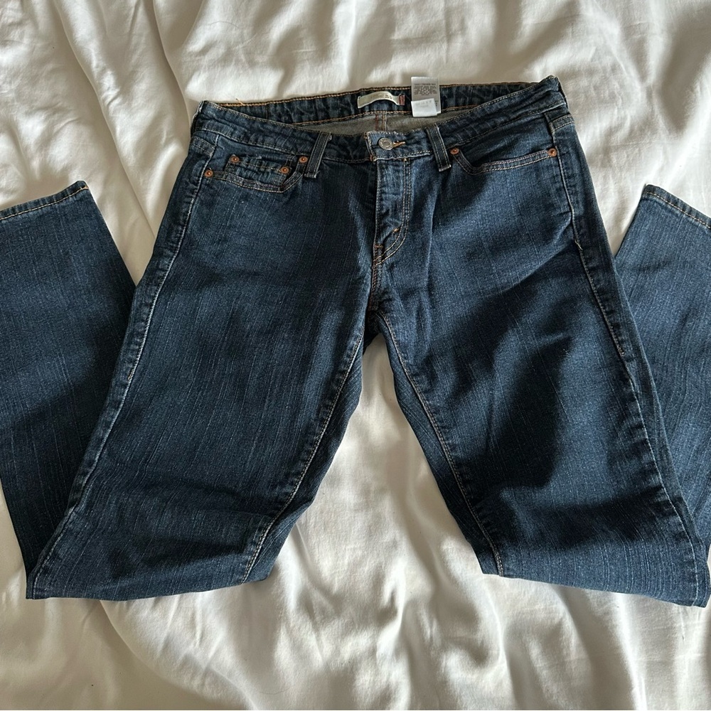 Dark Wash Low Skinny Jeans